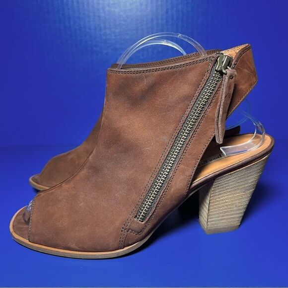 Paul Green Womens Cayanne Brown Suede Peep Toe Slingback Heels UK6/US8.5 - Picture 3 of 10